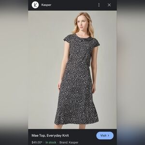 Kasper Polka Dot Dress
